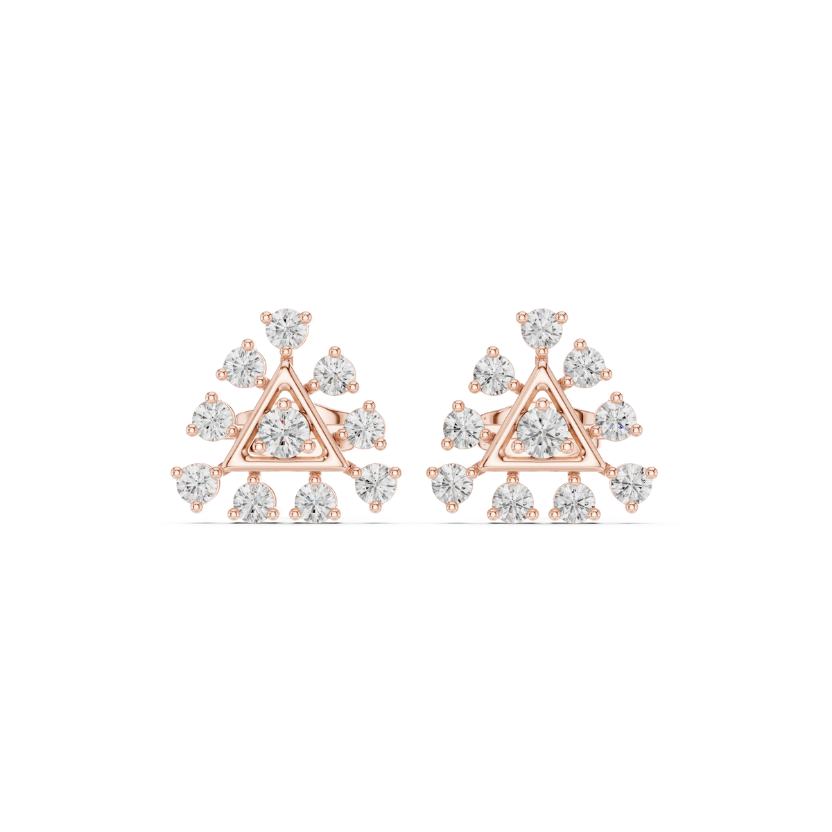 Calvera Triangular Diamond Bloom Studs