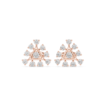 Calvera Triangular Diamond Bloom Studs