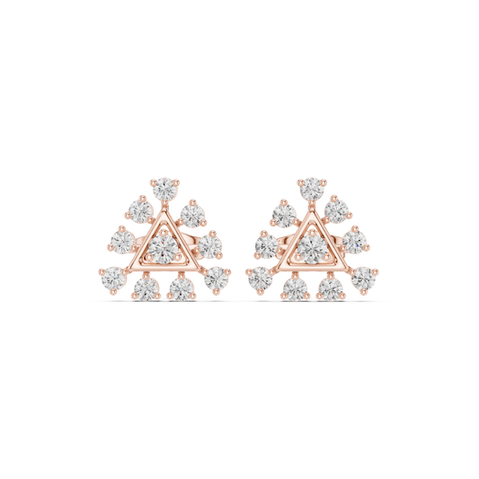 Calvera Triangular Diamond Bloom Studs