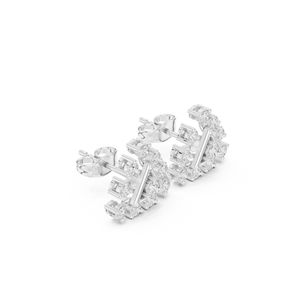 Calvera Triangular Diamond Bloom Studs