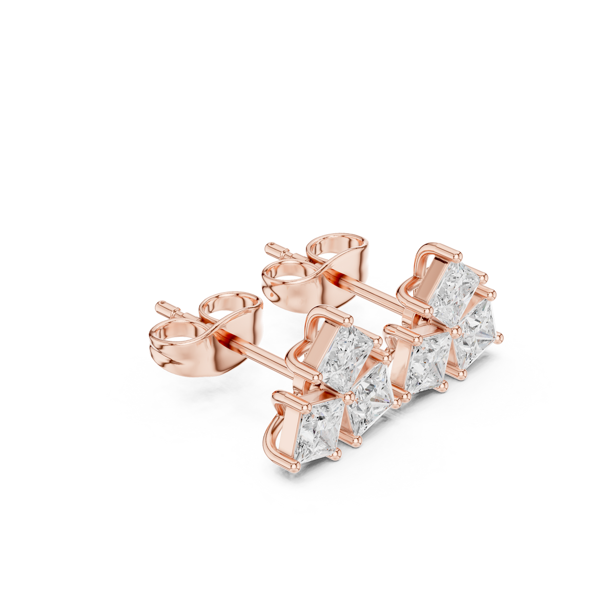 Virelle Princess Diamond Trio Studs