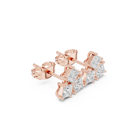 Virelle Princess Diamond Trio Studs