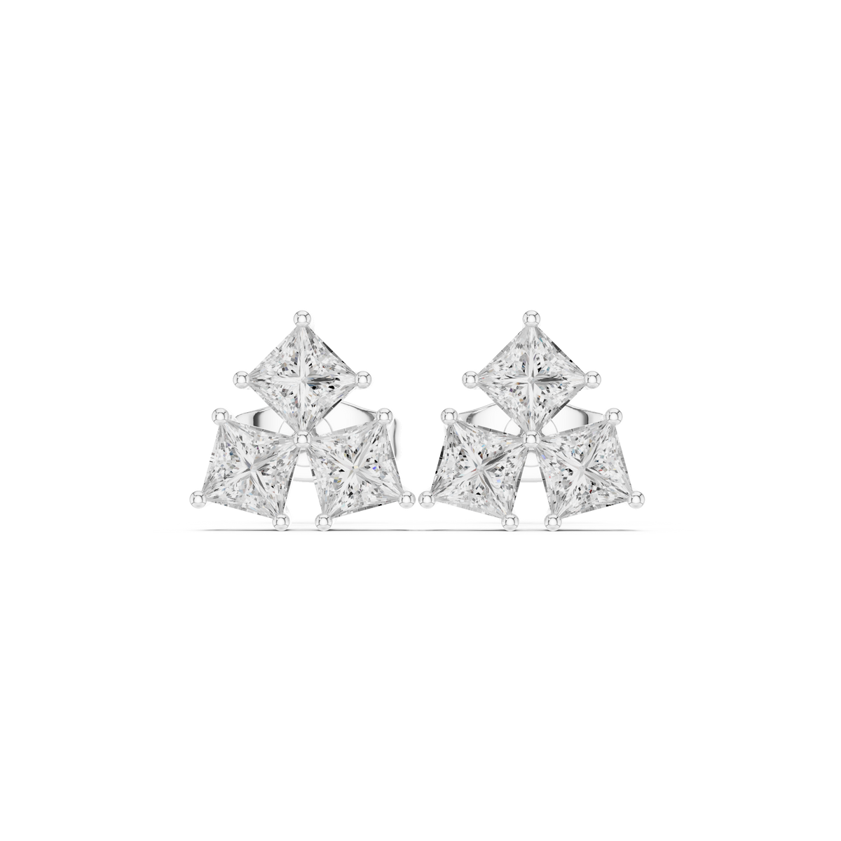 Virelle Princess Diamond Trio Studs