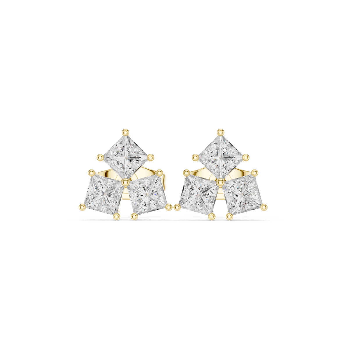 Virelle Princess Diamond Trio Studs