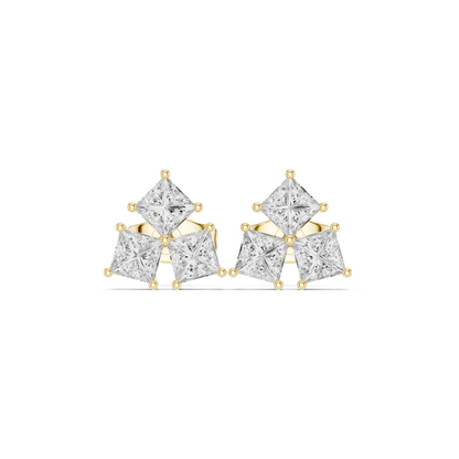 Virelle Princess Diamond Trio Studs