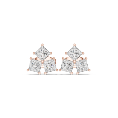 Virelle Princess Diamond Trio Studs