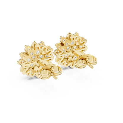 Elvanya Floral Diamond Blossom Studs