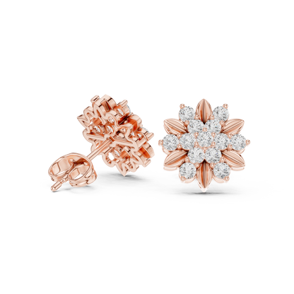 Elvanya Floral Diamond Blossom Studs