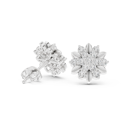 Elvanya Floral Diamond Blossom Studs