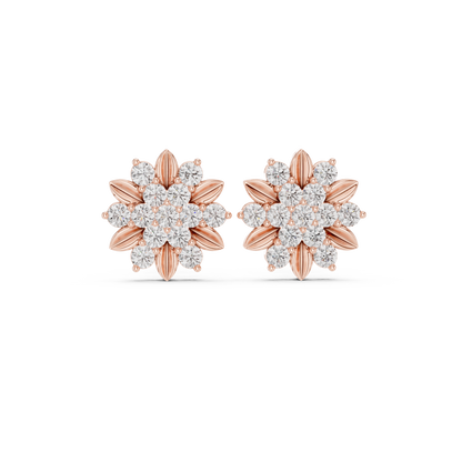 Elvanya Floral Diamond Blossom Studs