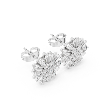 Elvanya Floral Diamond Blossom Studs