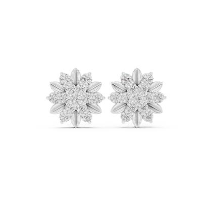 Elvanya Floral Diamond Blossom Studs