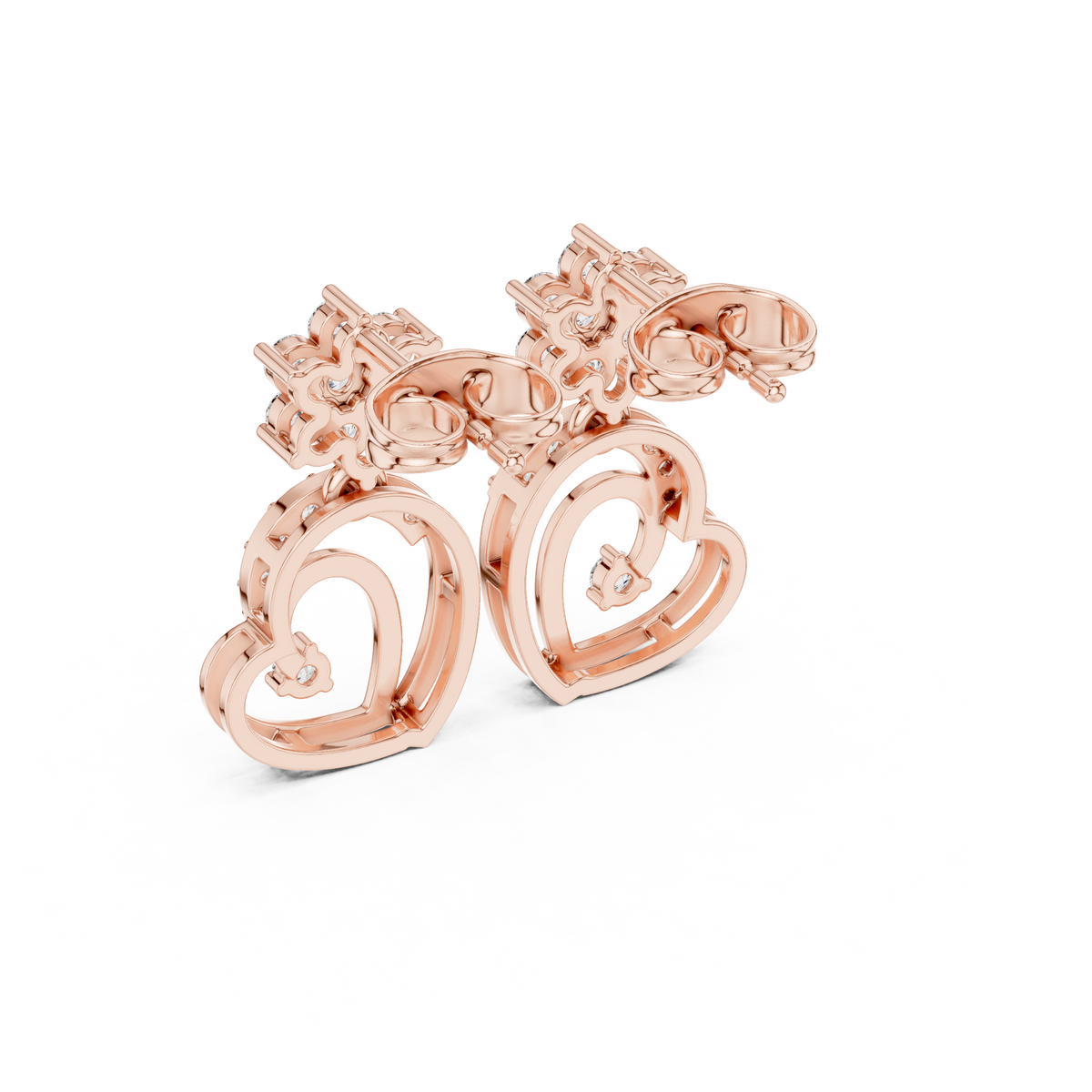 Elvarielle Diamond Heart Bloom Drops