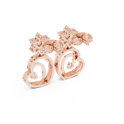 Elvarielle Diamond Heart Bloom Drops