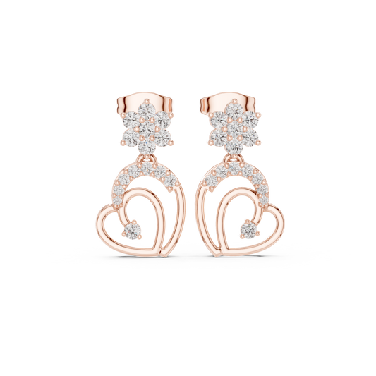 Elvarielle Diamond Heart Bloom Drops