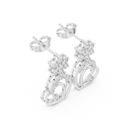 Elvarielle Diamond Heart Bloom Drops