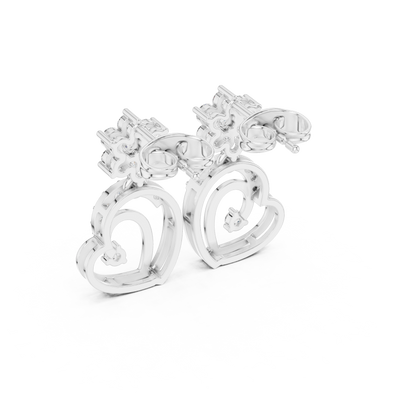Elvarielle Diamond Heart Bloom Drops