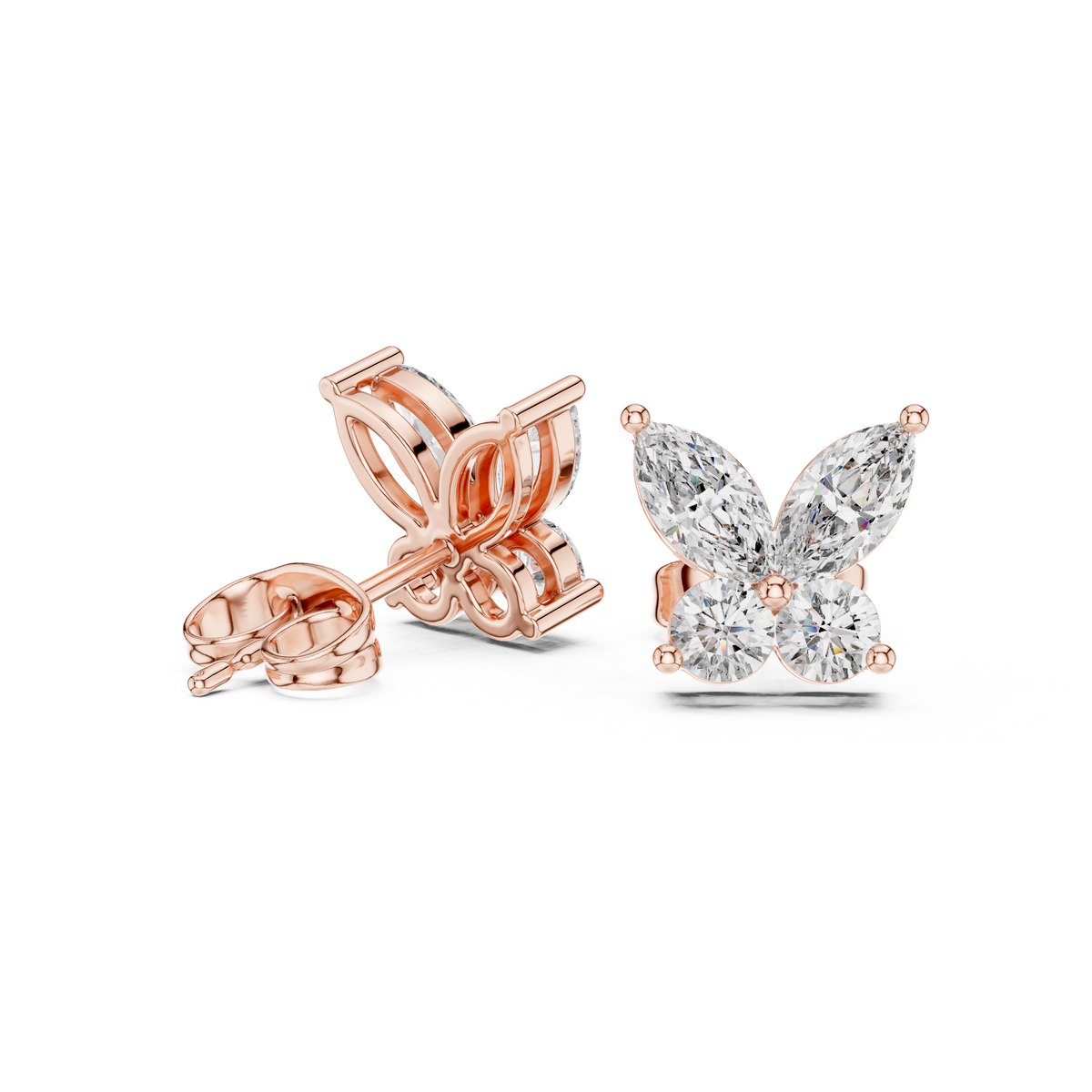 Virelle Marquise Butterfly Diamond Studs