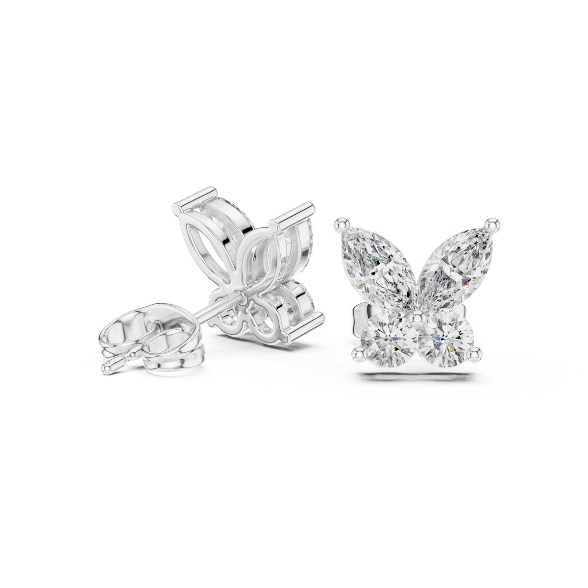 Virelle Marquise Butterfly Diamond Studs