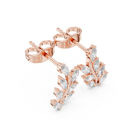 Elvaria Marquise Vine Diamond Studs