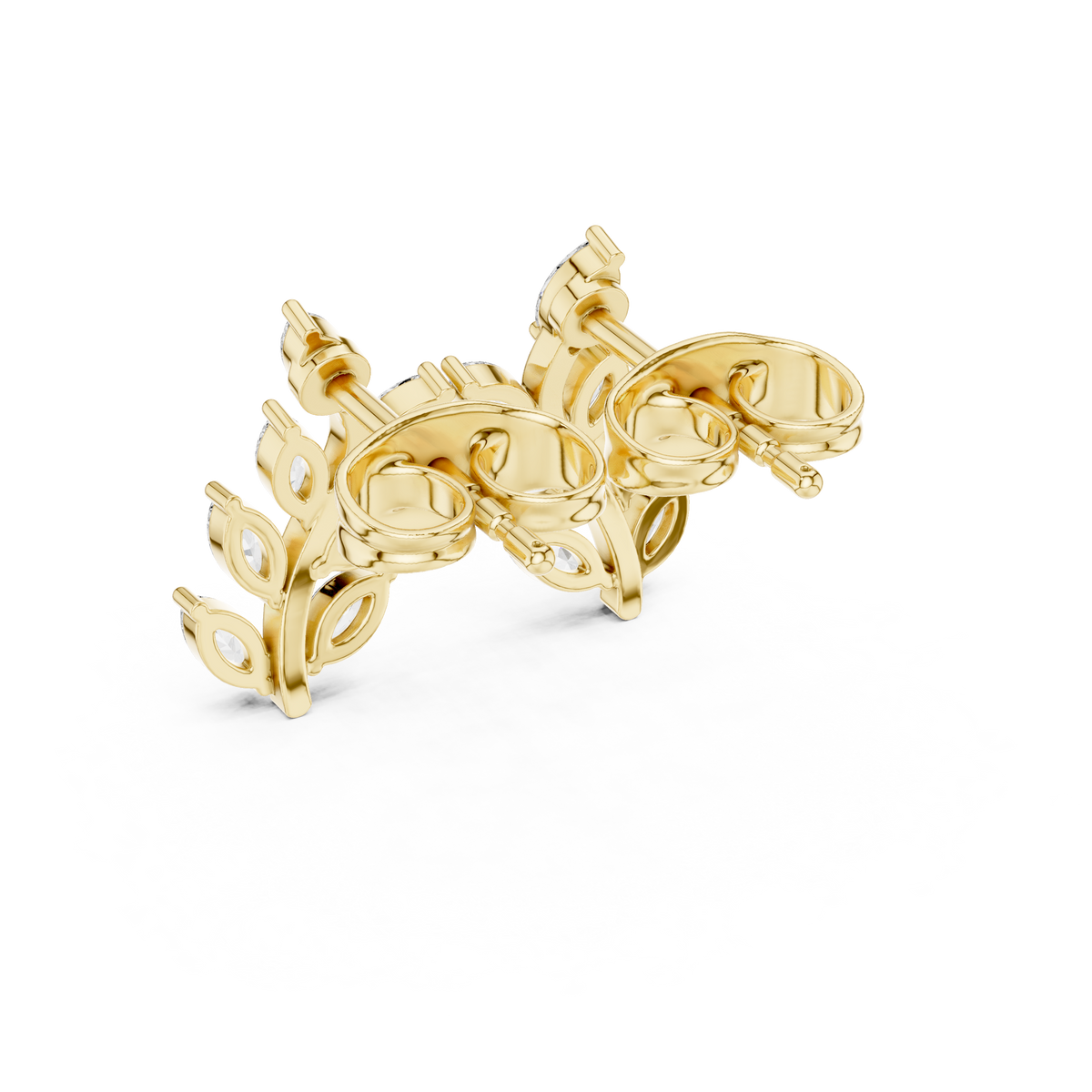 Elvaria Marquise Vine Diamond Studs