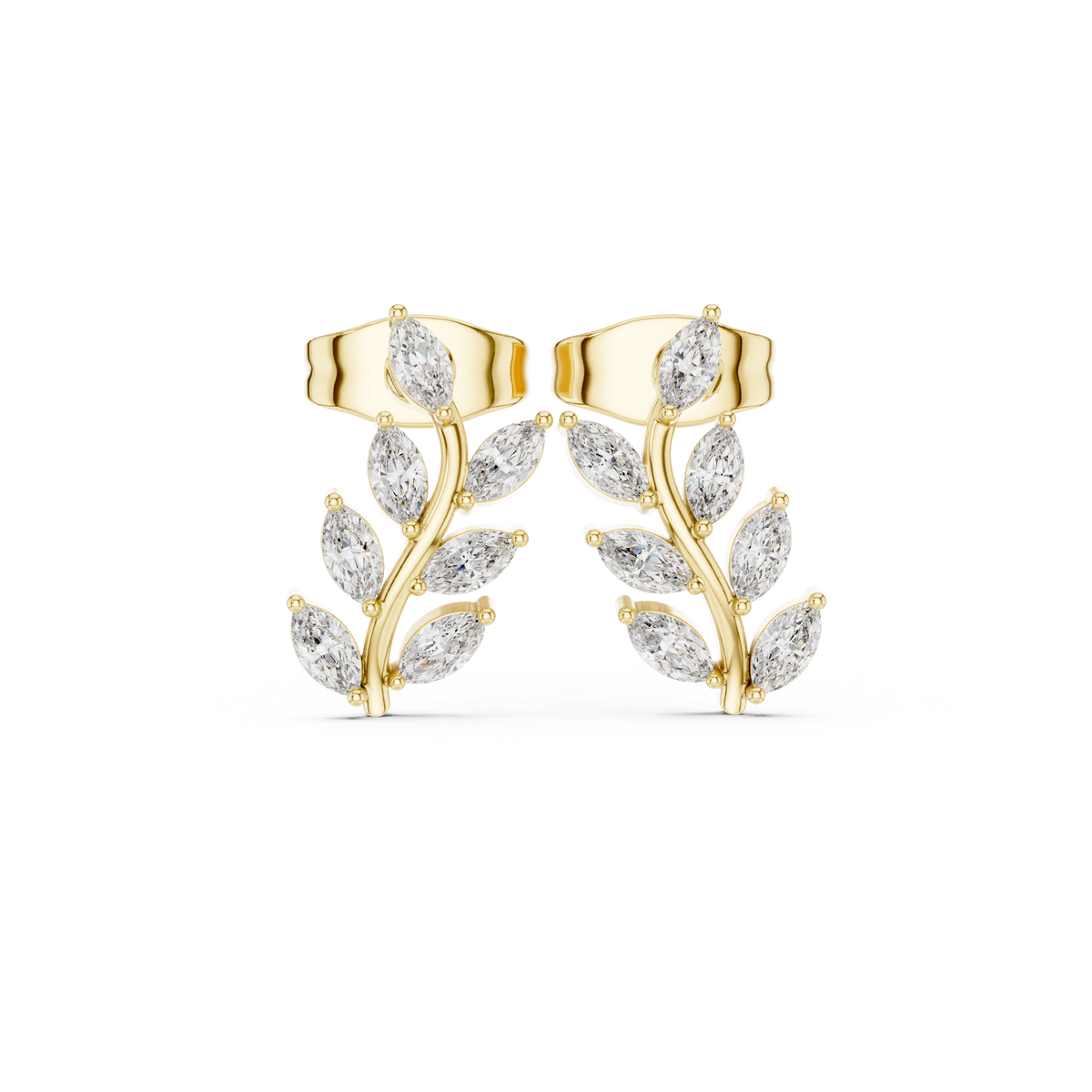 Elvaria Marquise Vine Diamond Studs
