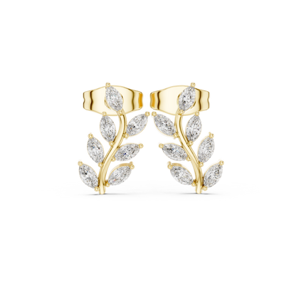 Elvaria Marquise Vine Diamond Studs