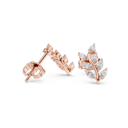 Elvaria Marquise Vine Diamond Studs