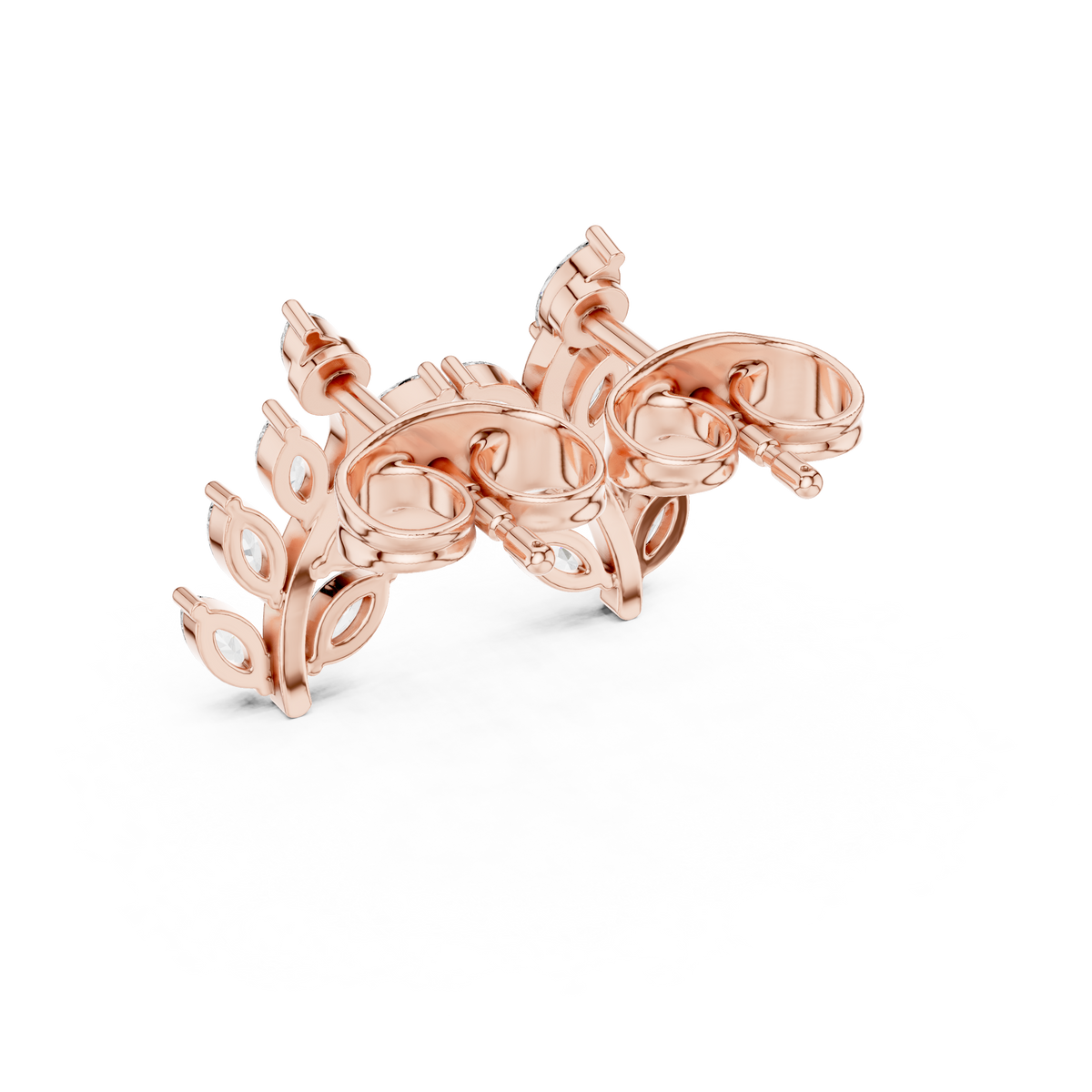 Elvaria Marquise Vine Diamond Studs
