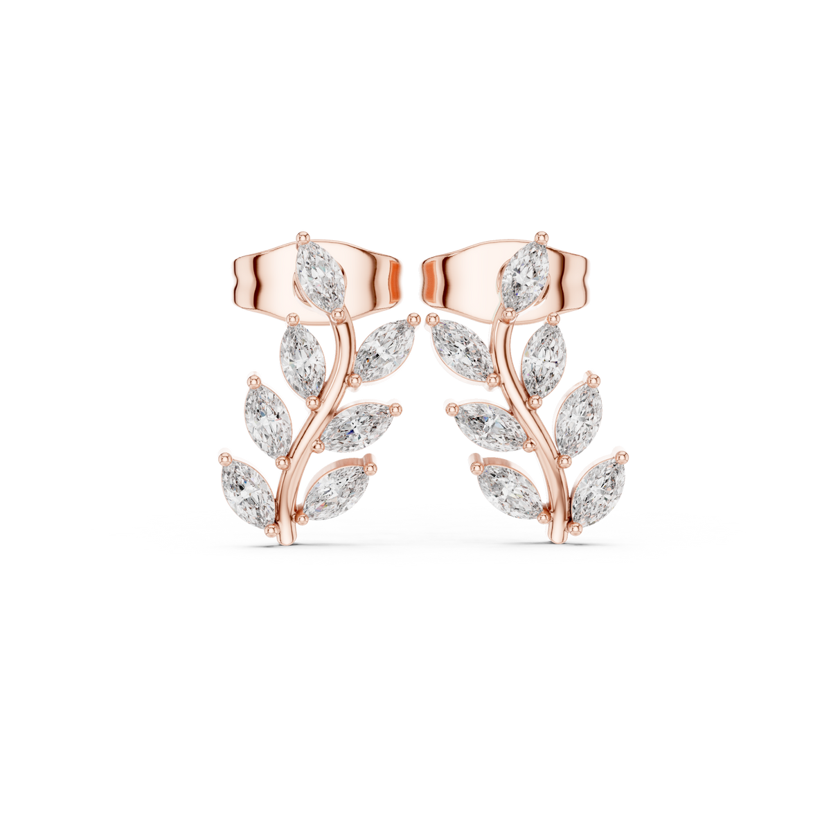 Elvaria Marquise Vine Diamond Studs