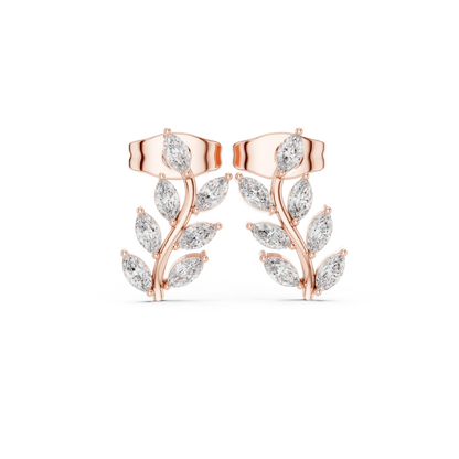 Elvaria Marquise Vine Diamond Studs