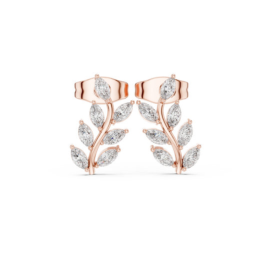 Elvaria Marquise Vine Diamond Studs