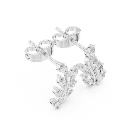 Elvaria Marquise Vine Diamond Studs