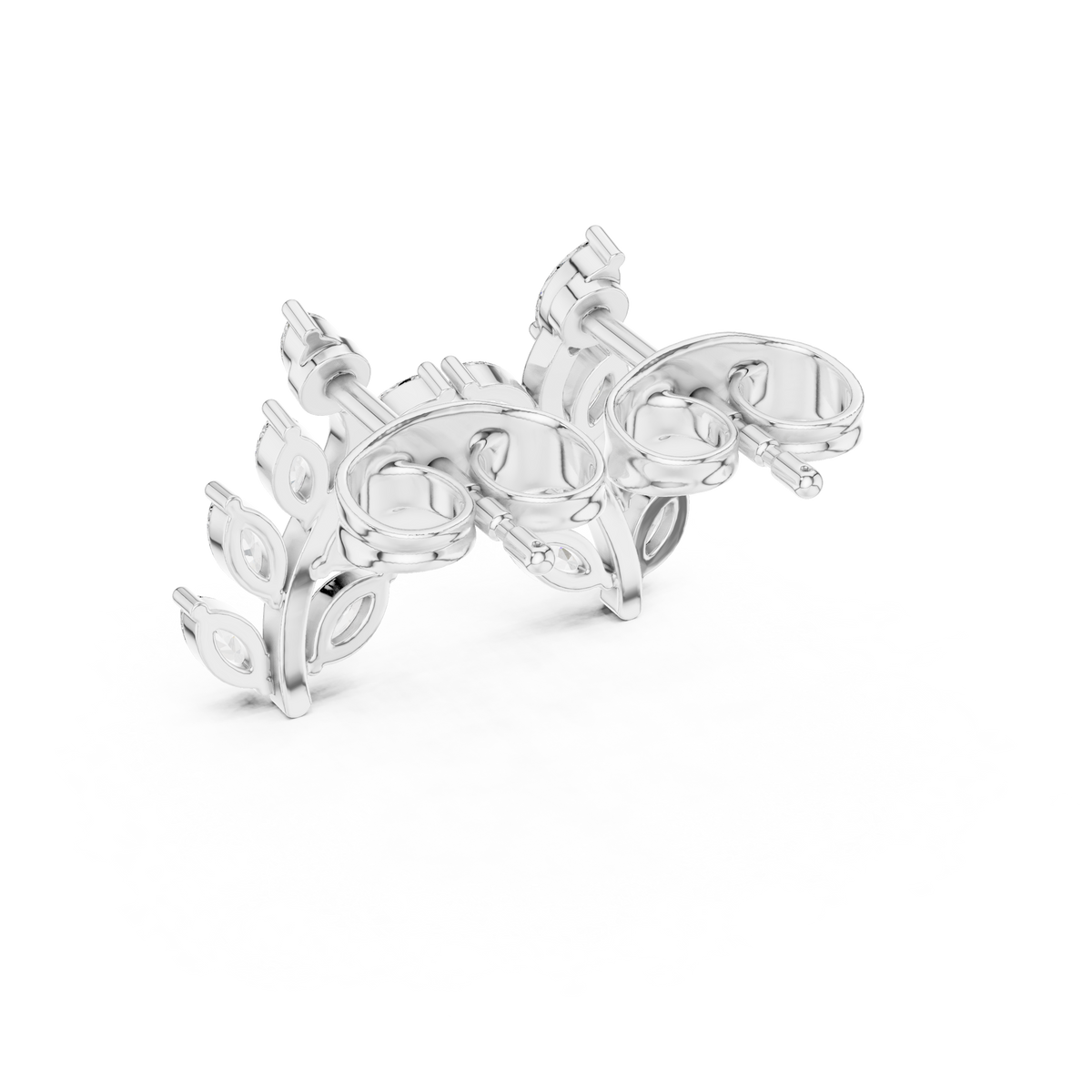 Elvaria Marquise Vine Diamond Studs
