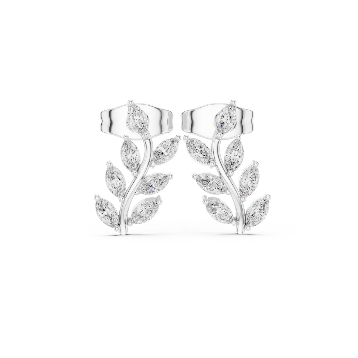 Elvaria Marquise Vine Diamond Studs