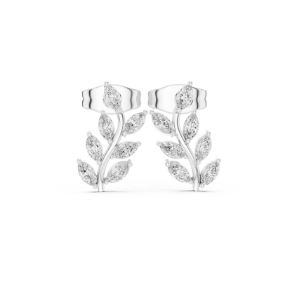 Elvaria Marquise Vine Diamond Studs
