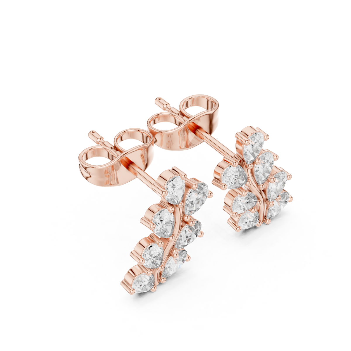 Virelle Marquise Vine Diamond Studs