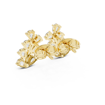 Virelle Marquise Vine Diamond Studs