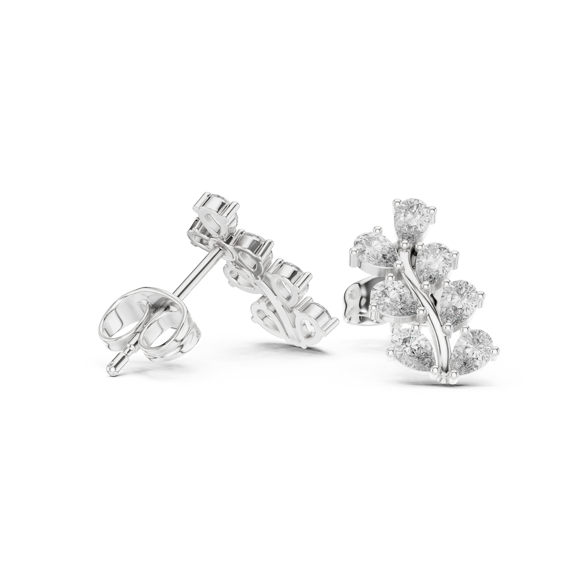 Virelle Marquise Vine Diamond Studs