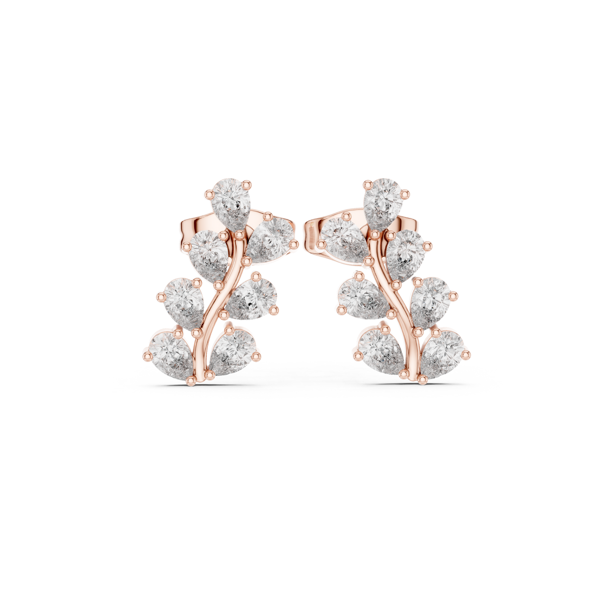 Virelle Marquise Vine Diamond Studs