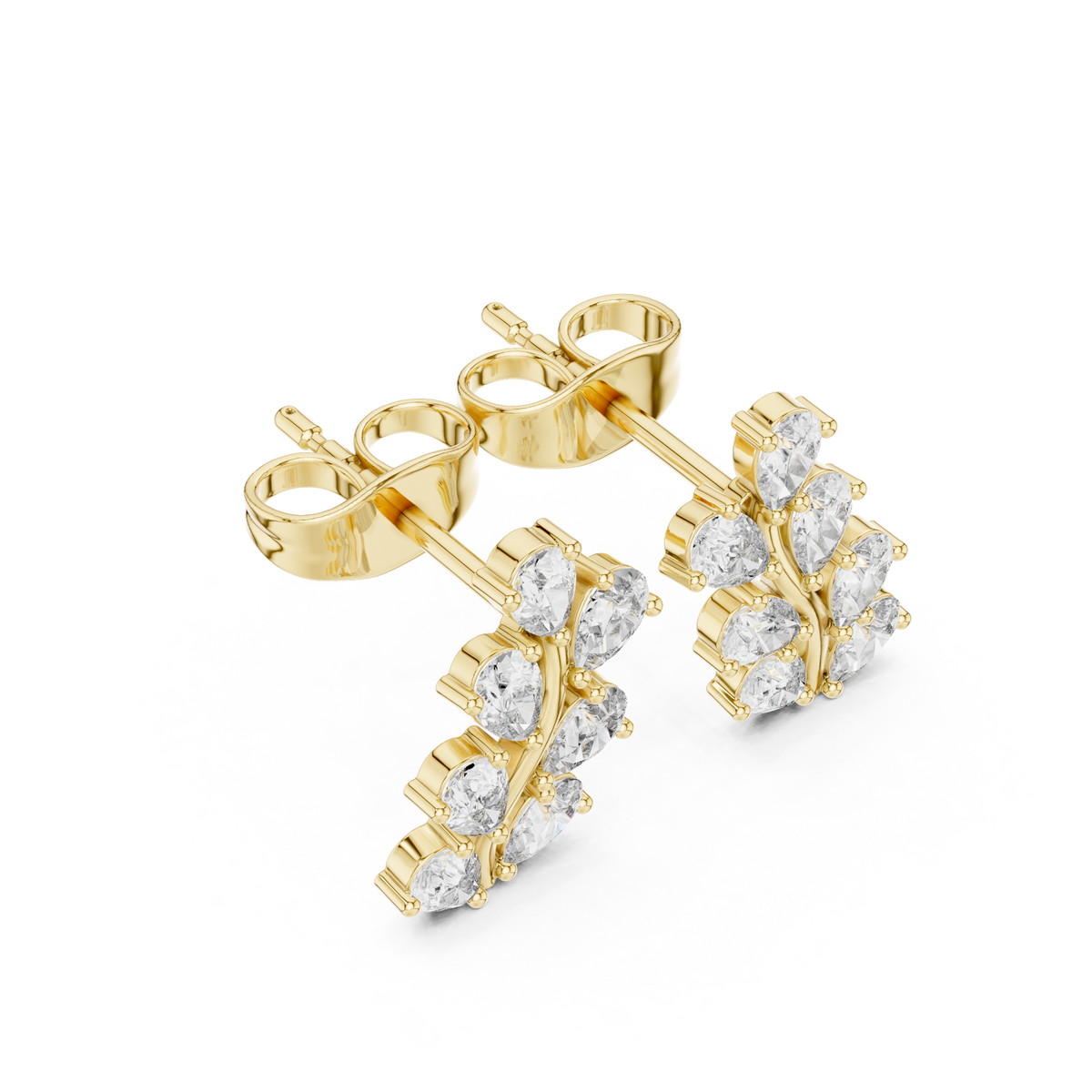 Virelle Marquise Vine Diamond Studs