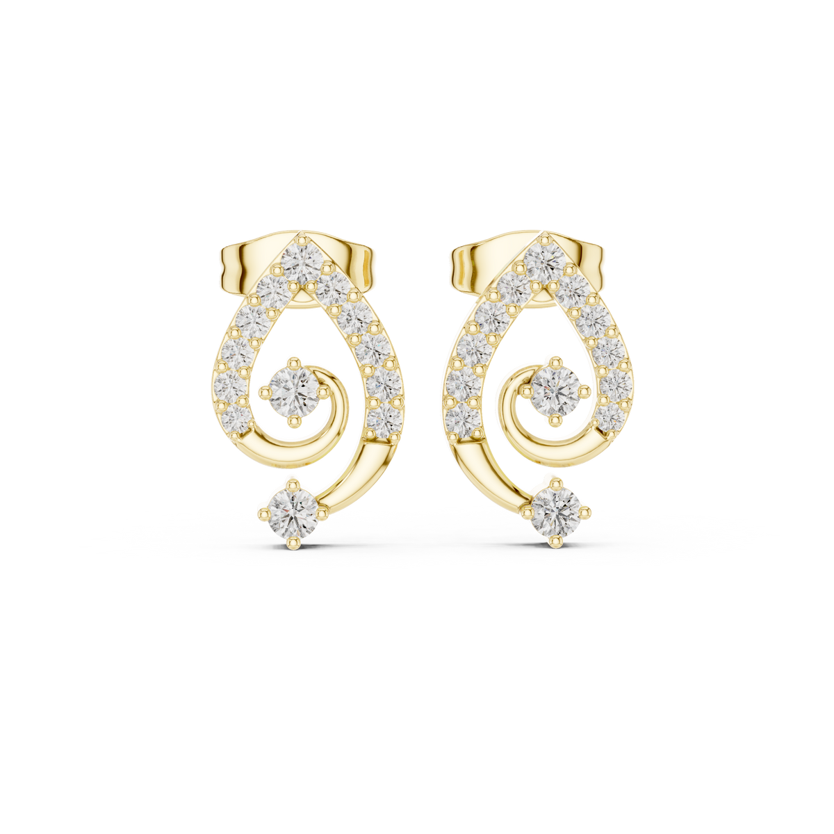 Avelyne Spiral Teardrop Studs