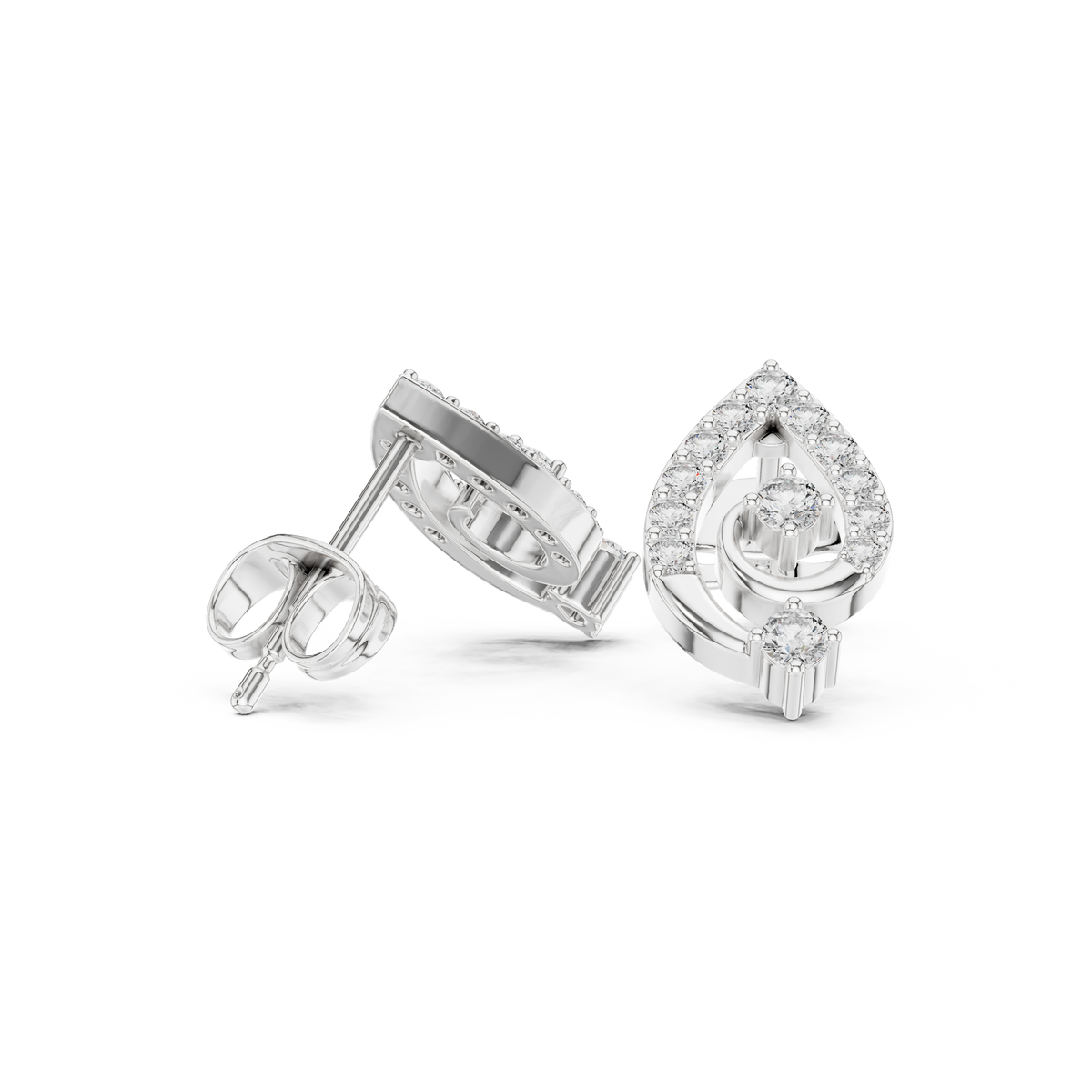 Avelyne Spiral Teardrop Studs