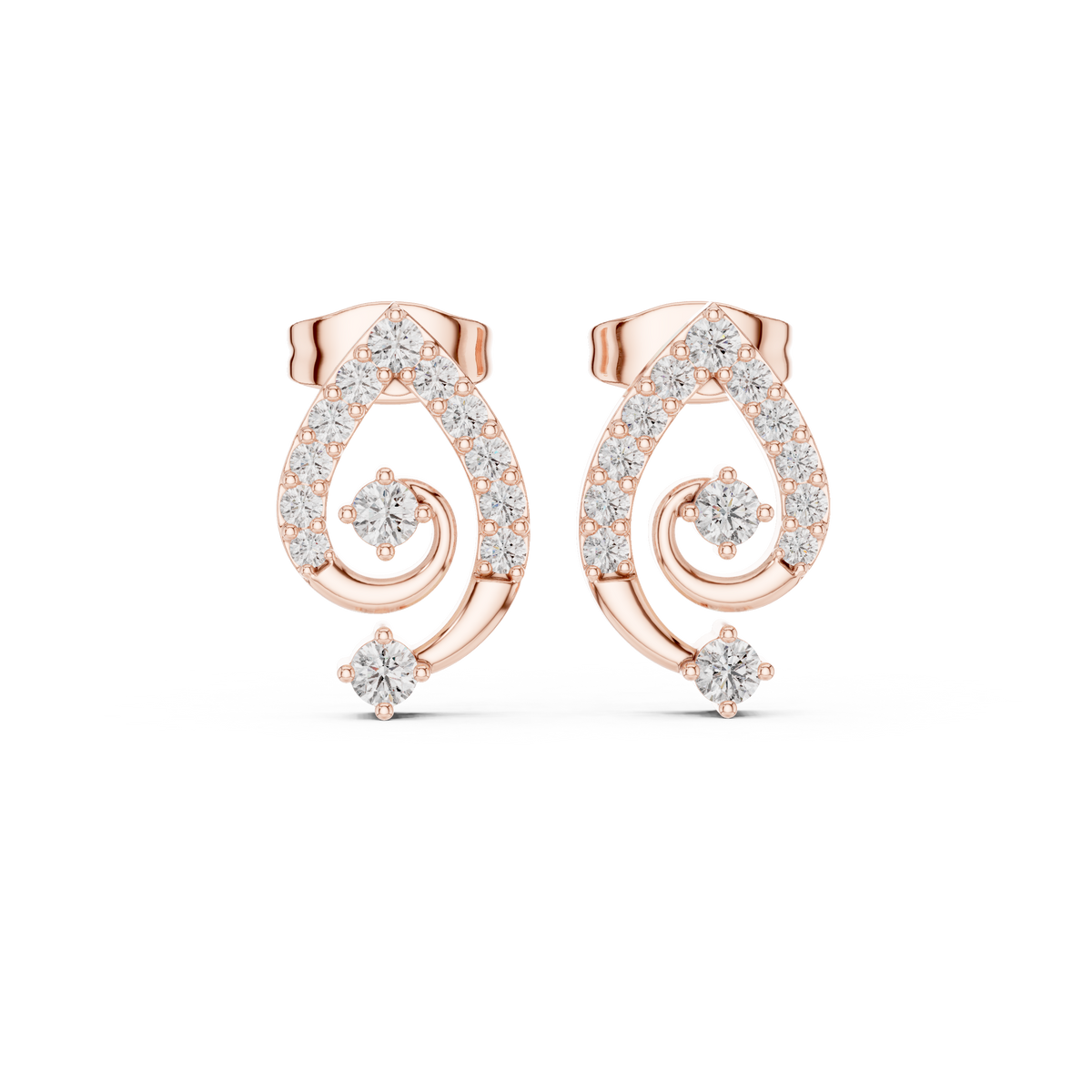 Avelyne Spiral Teardrop Studs