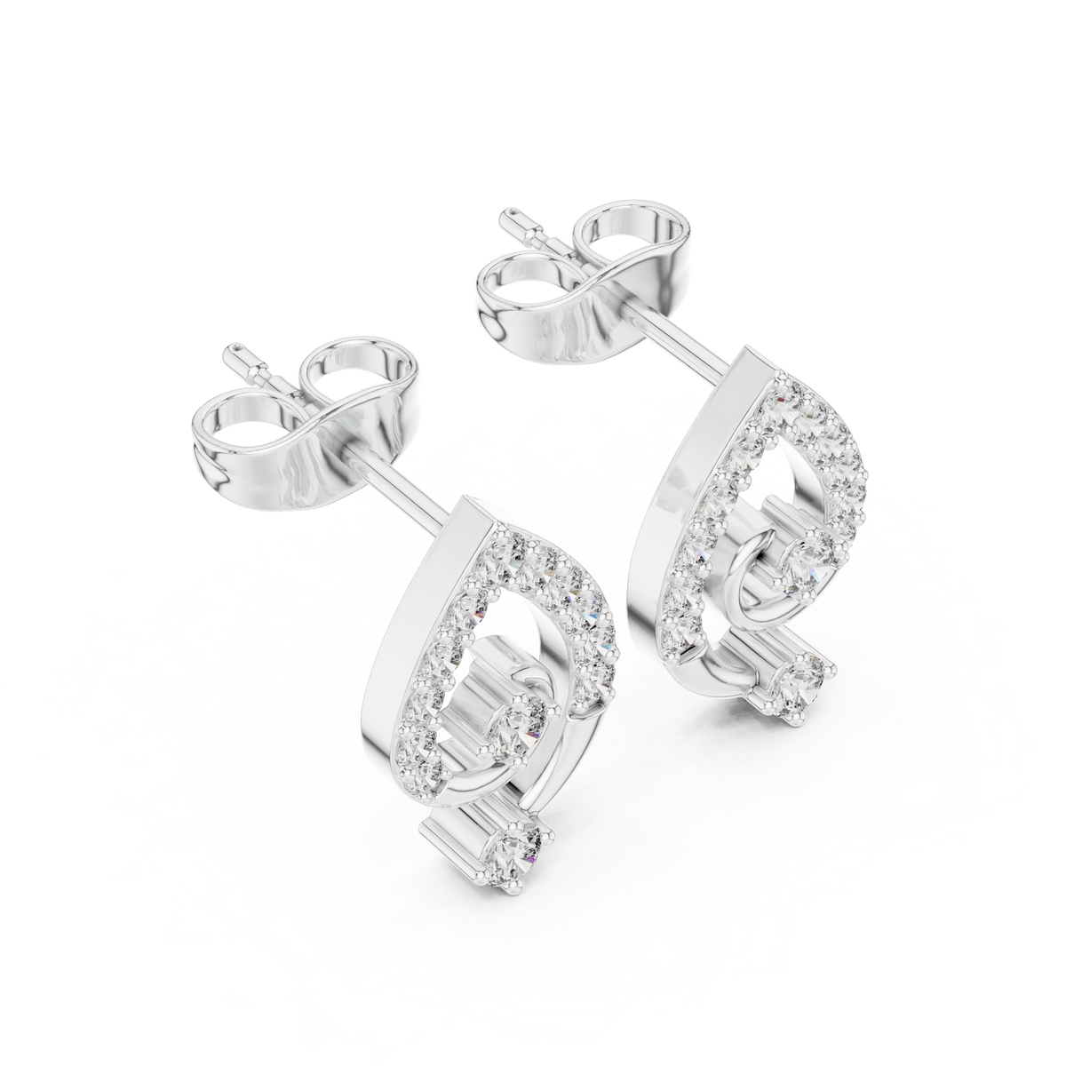 Avelyne Spiral Teardrop Studs