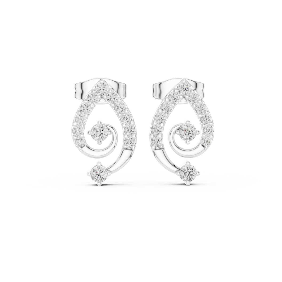 Avelyne Spiral Teardrop Studs