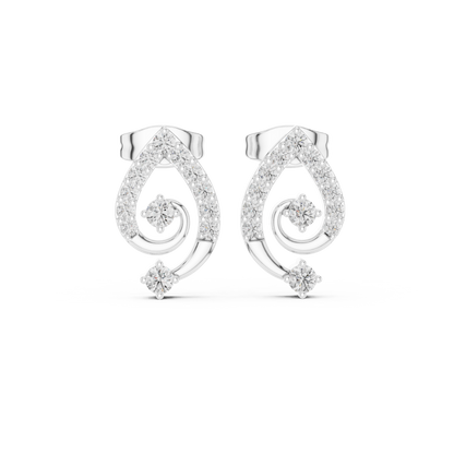 Avelyne Spiral Teardrop Studs