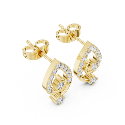 Avelyne Spiral Teardrop Studs