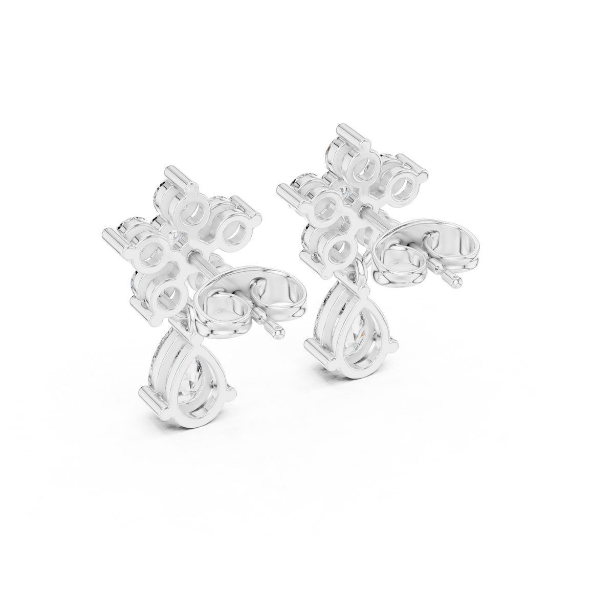 Virelle Floral Pear Drop Earring