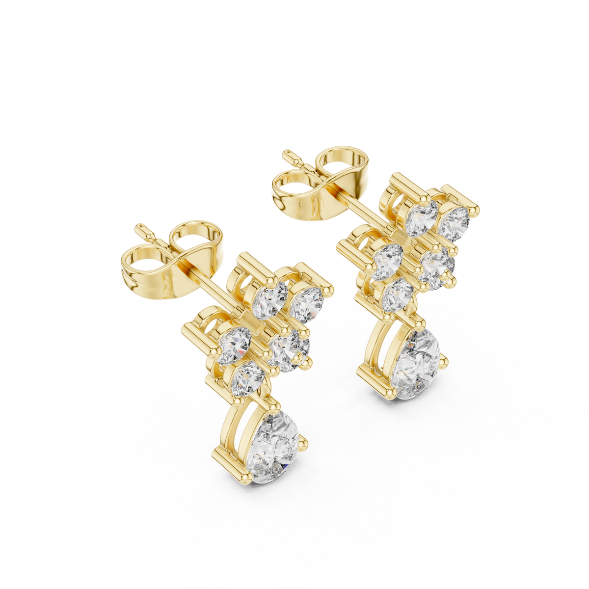 Virelle Floral Pear Drop Earring